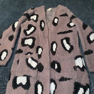 Long sweater cardigan